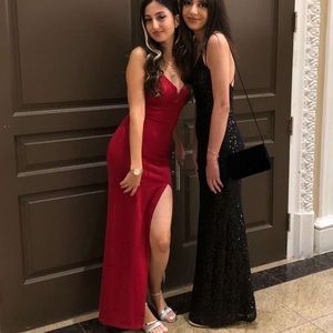 Maroon Fashion Nova Formal Maxi Dress